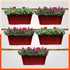 DIA Hanging Metal Pot Holders / Planters for Home / Balcony / Garden | Red - Set of 5